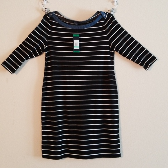 tommy hilfiger blue and white striped dress